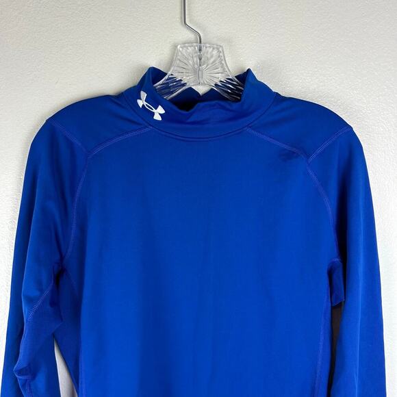 Under Armour Men's Coldgear Compression Shirt Size XLT Tall Long Sleeve Blue - Picture 4 of 7